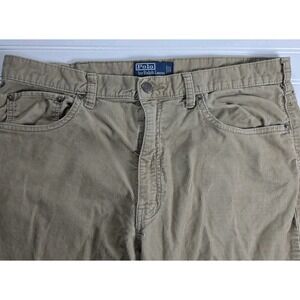 Polo Ralph Lauren Pants Mens TAN Corduroy Authentic Dungarees Straight-36x30